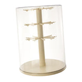 Maxbell Figure Display Case 360° Rotatable Desktop for Dolls Small Toys Collectibles Three Layer