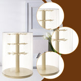 Maxbell Figure Display Case 360° Rotatable Desktop for Dolls Small Toys Collectibles Three Layer