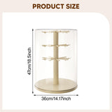 Maxbell Figure Display Case 360° Rotatable Desktop for Dolls Small Toys Collectibles Three Layer