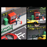 Maxbell 1/64 Model Car Display Case for Sports Car Simulation Backdrop Parking Space Style A