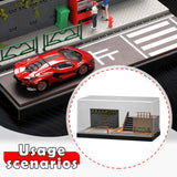 Maxbell 1/64 Model Car Display Case for Sports Car Simulation Backdrop Parking Space Style B
