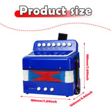 Maxbell Kids Accordion Toy Toy Accordion for Children for Outdoor Play Birthday Gift Blue