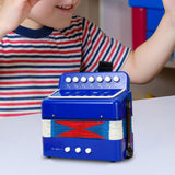 Maxbell Kids Accordion Toy Toy Accordion for Children for Outdoor Play Birthday Gift Blue