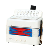 Maxbell Kids Accordion Toy Toy Accordion for Children for Outdoor Play Birthday Gift White