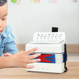 Maxbell Kids Accordion Toy Toy Accordion for Children for Outdoor Play Birthday Gift White