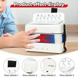 Maxbell Kids Accordion Toy Toy Accordion for Children for Outdoor Play Birthday Gift White