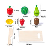 Maxbell Cutting Play Food Toys Pretend Play Kitchen Accessories for 3+ Year Old Kids Fruits