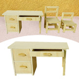 Maxbell Dollhouse Furniture Miniature  for 1: 12 Dollhouse Decor 12x5x6.5cm Desk