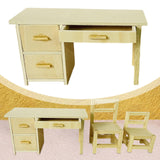 Maxbell Dollhouse Furniture Miniature  for 1: 12 Dollhouse Decor 12x5x6.5cm Desk