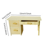 Maxbell Dollhouse Furniture Miniature  for 1: 12 Dollhouse Decor 12x5x6.5cm Desk