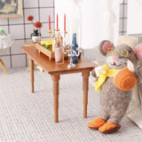 Maxbell Dollhouse Wooden Table Dioramas 1:12 Doll House Table Model for DIY Projects