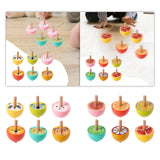 Maxbell 6x Wood Gyroscope Toys Classroom Prizes Educational Toys for Girls Boys Kids Animal