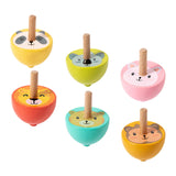 Maxbell 6x Wood Gyroscope Toys Classroom Prizes Educational Toys for Girls Boys Kids Animal