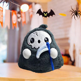 Maxbell Spooky Glowing Halloween Stuffed Animal Toy Cute Lightweight Festive Cushion Grim Reaper