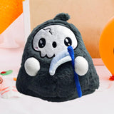 Maxbell Spooky Glowing Halloween Stuffed Animal Toy Cute Lightweight Festive Cushion Grim Reaper