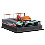 Maxbell 1/64 Scale Car Model Display Case DIY for Toy Cars Action Figures Decoration