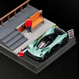 Maxbell 1/64 Scale Car Model Display Case DIY for Toy Cars Action Figures Decoration