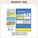Maxbell Letter Learning Pocket Chart Creative Funny Learning for Children Girls Boys