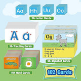 Maxbell Letter Learning Pocket Chart Creative Funny Learning for Children Girls Boys