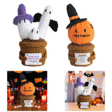 Maxbell Halloween Positive Crochets Doll Ornament for Women Men Lightweight Handmade Pumpkin
