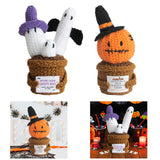 Maxbell Halloween Positive Crochets Doll Ornament for Women Men Lightweight Handmade Pumpkin