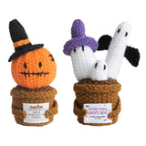 Maxbell Halloween Positive Crochets Doll Ornament for Women Men Lightweight Handmade Pumpkin