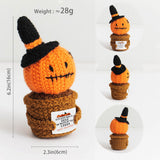 Maxbell Halloween Positive Crochets Doll Ornament for Women Men Lightweight Handmade Pumpkin