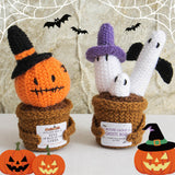 Maxbell Halloween Positive Crochets Doll Ornament for Women Men Lightweight Handmade Pumpkin