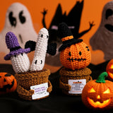 Maxbell Halloween Positive Crochets Doll Ornament for Women Men Lightweight Handmade Ghost Cactus