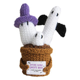 Maxbell Halloween Positive Crochets Doll Ornament for Women Men Lightweight Handmade Ghost Cactus