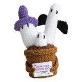 Maxbell Halloween Positive Crochets Doll Ornament for Women Men Lightweight Handmade Ghost Cactus