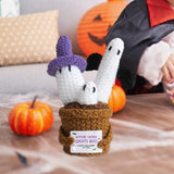 Maxbell Halloween Positive Crochets Doll Ornament for Women Men Lightweight Handmade Ghost Cactus