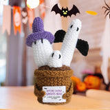 Maxbell Halloween Positive Crochets Doll Ornament for Women Men Lightweight Handmade Ghost Cactus