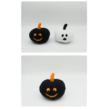 Maxbell Halloween Pumpkin Pillow Cushion Ornaments Cute 3D Plush Toy Halloween Decor Black