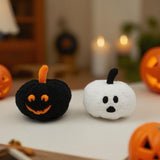 Maxbell Halloween Pumpkin Pillow Cushion Ornaments Cute 3D Plush Toy Halloween Decor Black