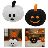 Maxbell Halloween Pumpkin Pillow Cushion Ornaments Cute 3D Plush Toy Halloween Decor Black