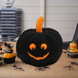 Maxbell Halloween Pumpkin Pillow Cushion Ornaments Cute 3D Plush Toy Halloween Decor Black