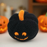Maxbell Halloween Pumpkin Pillow Cushion Ornaments Cute 3D Plush Toy Halloween Decor Black