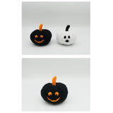 Maxbell Halloween Pumpkin Pillow Cushion Ornaments Cute 3D Plush Toy Halloween Decor White