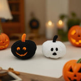 Maxbell Halloween Pumpkin Pillow Cushion Ornaments Cute 3D Plush Toy Halloween Decor White