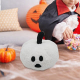 Maxbell Halloween Pumpkin Pillow Cushion Ornaments Cute 3D Plush Toy Halloween Decor White