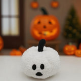 Maxbell Halloween Pumpkin Pillow Cushion Ornaments Cute 3D Plush Toy Halloween Decor White