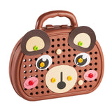 Maxbell Play Toolbox Pretend DIY Creativity Tool Box for Toddlers Ages 3+ Boys Girls Bear