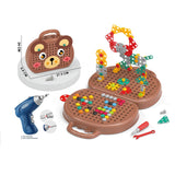 Maxbell Play Toolbox Pretend DIY Creativity Tool Box for Toddlers Ages 3+ Boys Girls Bear