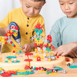 Maxbell Play Toolbox Pretend DIY Creativity Tool Box for Toddlers Ages 3+ Boys Girls Dog