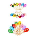 Maxbell 12x Mini Wooden Maracas Early Educational Toys for Carnival Live Performance
