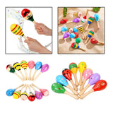Maxbell 12x Mini Wooden Maracas Early Educational Toys for Carnival Live Performance