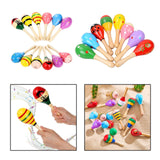 Maxbell 12x Mini Wooden Maracas Early Educational Toys for Carnival Live Performance
