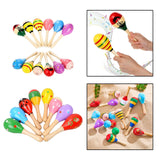Maxbell 12x Mini Wooden Maracas Early Educational Toys for Carnival Live Performance