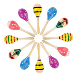 Maxbell 12x Mini Wooden Maracas Early Educational Toys for Carnival Live Performance